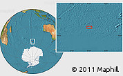 Satellite Location Map of the area around 57° 10' 28" S, 92° 43' 29" E