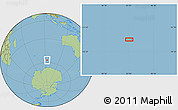 Savanna Style Location Map of the area around 57° 10' 28" S, 93° 34' 29" E