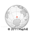 Outline Map of the Area around 57° 10' 28" S, 93° 34' 29" E, rectangular outline
