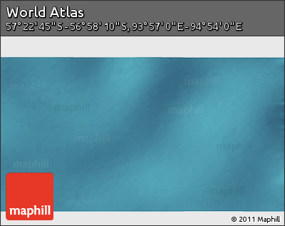 Satellite 3D Map of the Area around 57° 10' 28" S, 94° 25' 30" E