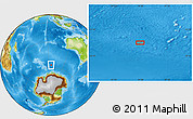 Physical Location Map of the area around 57° 10' 28" S, 94° 25' 30" E