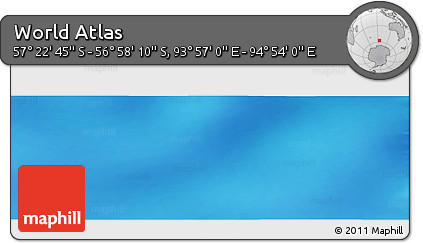 Physical Panoramic Map of the Area around 57° 10' 28" S, 94° 25' 30" E