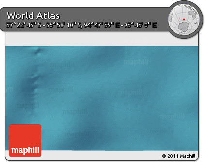 Satellite 3D Map of the Area around 57° 10' 28" S, 95° 16' 30" E