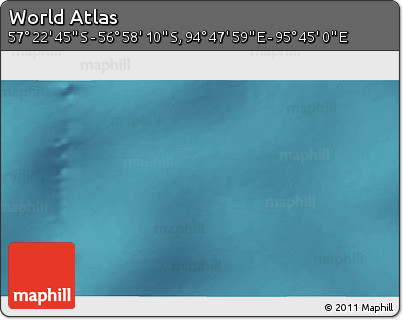 Satellite 3D Map of the Area around 57° 10' 28" S, 95° 16' 30" E