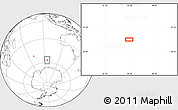 Blank Location Map of the area around 57° 10' 28" S, 95° 16' 30" E
