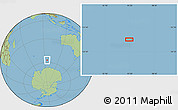 Savanna Style Location Map of the area around 57° 10' 28" S, 95° 16' 30" E