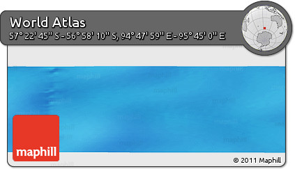 Physical Panoramic Map of the Area around 57° 10' 28" S, 95° 16' 30" E