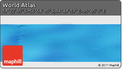 Physical Panoramic Map of the Area around 57° 10' 28" S, 95° 16' 30" E