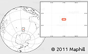 Blank Location Map of the area around 57° 10' 28" S, 96° 58' 29" E