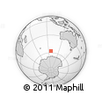 Outline Map of the Area around 57° 10' 28" S, 96° 58' 29" E, rectangular outline