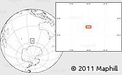 Blank Location Map of the area around 57° 32' 24" S, 100° 22' 30" E