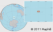Gray Location Map of the area around 57° 32' 24" S, 100° 22' 30" E
