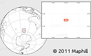 Blank Location Map of the area around 57° 32' 24" S, 101° 13' 29" E