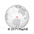 Outline Map of the Area around 57° 32' 24" S, 105° 28' 29" E, rectangular outline