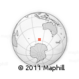 Outline Map of the Area around 57° 32' 24" S, 106° 19' 29" E, rectangular outline