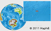 Physical Location Map of the area around 57° 32' 24" S, 108° 52' 30" E