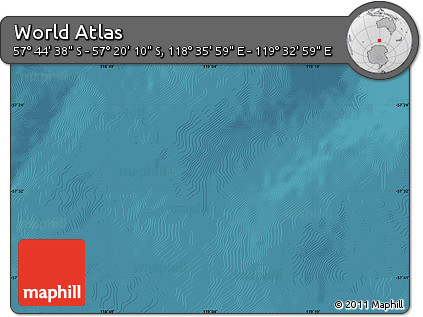 Satellite Map of the Area around 57° 32' 24" S, 119° 4' 29" E