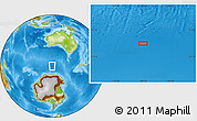 Physical Location Map of the area around 57° 32' 24" S, 120° 46' 30" E