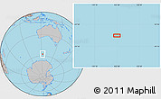 Gray Location Map of the area around 57° 32' 24" S, 122° 28' 29" E