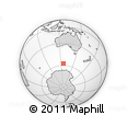Outline Map of the Area around 57° 32' 24" S, 125° 52' 30" E, rectangular outline
