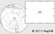 Blank Location Map of the area around 57° 32' 24" S, 127° 34' 30" E