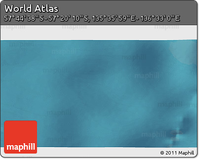 Satellite 3D Map of the Area around 57° 32' 24" S, 136° 4' 29" E