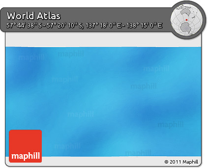 Physical 3D Map of the Area around 57° 32' 24" S, 137° 46' 30" E