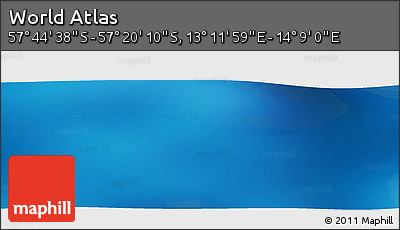 Physical Panoramic Map of the Area around 57° 32' 24" S, 13° 40' 30" E