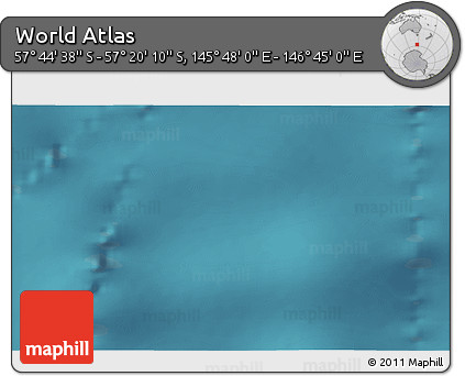 Satellite 3D Map of the Area around 57° 32' 24" S, 146° 16' 30" E