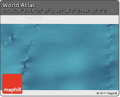 Satellite 3D Map of the Area around 57° 32' 24" S, 146° 16' 30" E