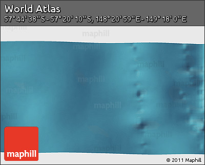 Satellite 3D Map of the Area around 57° 32' 24" S, 148° 49' 29" E