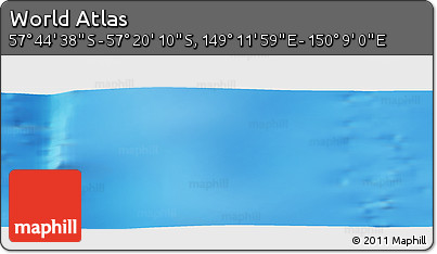 Physical Panoramic Map of the Area around 57° 32' 24" S, 149° 40' 30" E