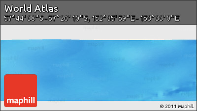 Physical Panoramic Map of the Area around 57° 32' 24" S, 153° 4' 29" E