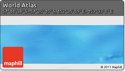 Physical Panoramic Map of the Area around 57° 32' 24" S, 153° 4' 29" E