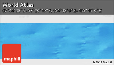 Physical Panoramic Map of the Area around 57° 32' 24" S, 154° 46' 30" E