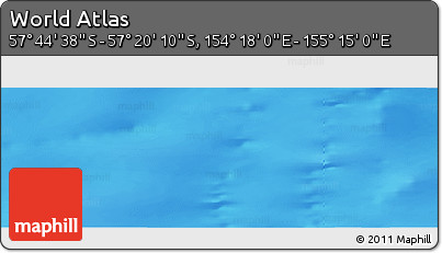 Physical Panoramic Map of the Area around 57° 32' 24" S, 154° 46' 30" E