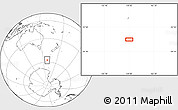 Blank Location Map of the area around 57° 32' 24" S, 159° 1' 30" E