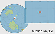 Savanna Style Location Map of the area around 57° 32' 24" S, 159° 1' 30" E
