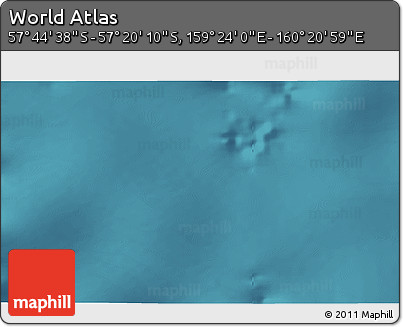Satellite 3D Map of the Area around 57° 32' 24" S, 159° 52' 30" E