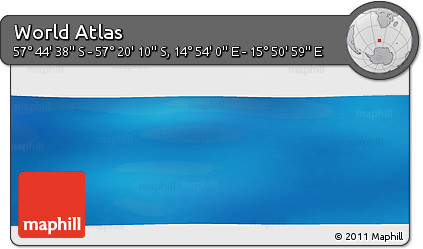 Physical Panoramic Map of the Area around 57° 32' 24" S, 15° 22' 30" E