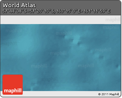 Satellite 3D Map of the Area around 57° 32' 24" S, 160° 43' 29" E