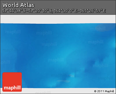 Physical 3D Map of the Area around 57° 32' 24" S, 164° 58' 29" E