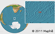 Satellite Location Map of the area around 57° 32' 24" S, 19° 37' 30" E