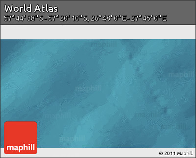 Satellite 3D Map of the Area around 57° 32' 24" S, 27° 16' 29" E