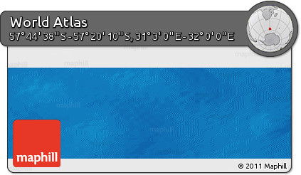 Physical Panoramic Map of the Area around 57° 32' 24" S, 31° 31' 29" E