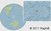 Savanna Style Location Map of the area around 57° 32' 24" S, 32° 13' 30" W, hill shading