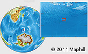 Physical Location Map of the area around 57° 32' 24" S, 46° 49' 30" E