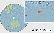 Savanna Style Location Map of the area around 57° 32' 24" S, 48° 31' 29" E, hill shading