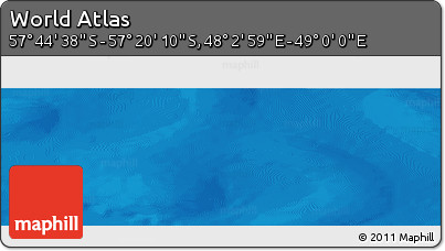 Physical Panoramic Map of the Area around 57° 32' 24" S, 48° 31' 29" E