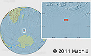 Savanna Style Location Map of the area around 57° 32' 24" S, 49° 22' 30" E, hill shading